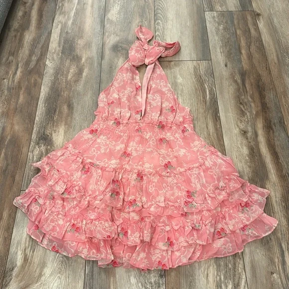 NWT LoveShackFancy QUINTELLE DRESS IN CHERRY PINK